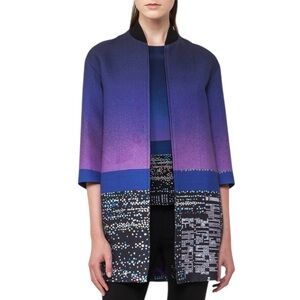 AKRIS Punto Twilight City Print Bomber Coat